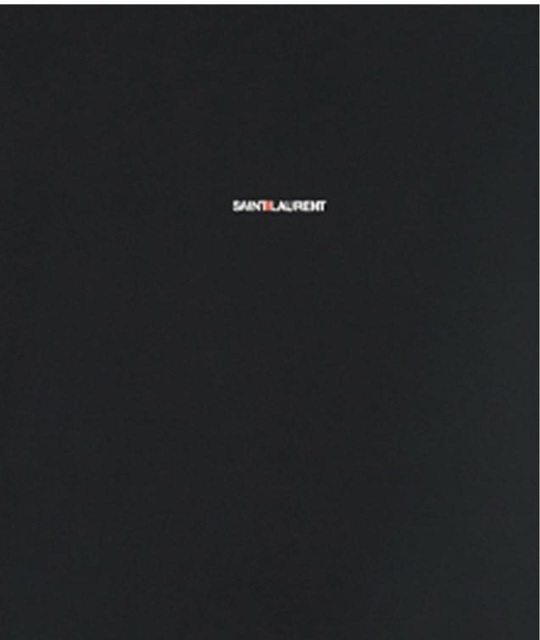 SAINT LAURENT Черная хлопковая футболка, фото 7
