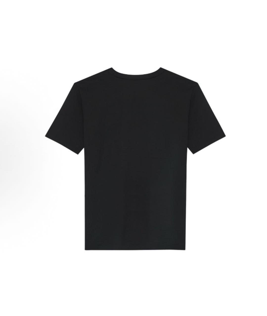 SAINT LAURENT Черная хлопковая футболка, фото 2