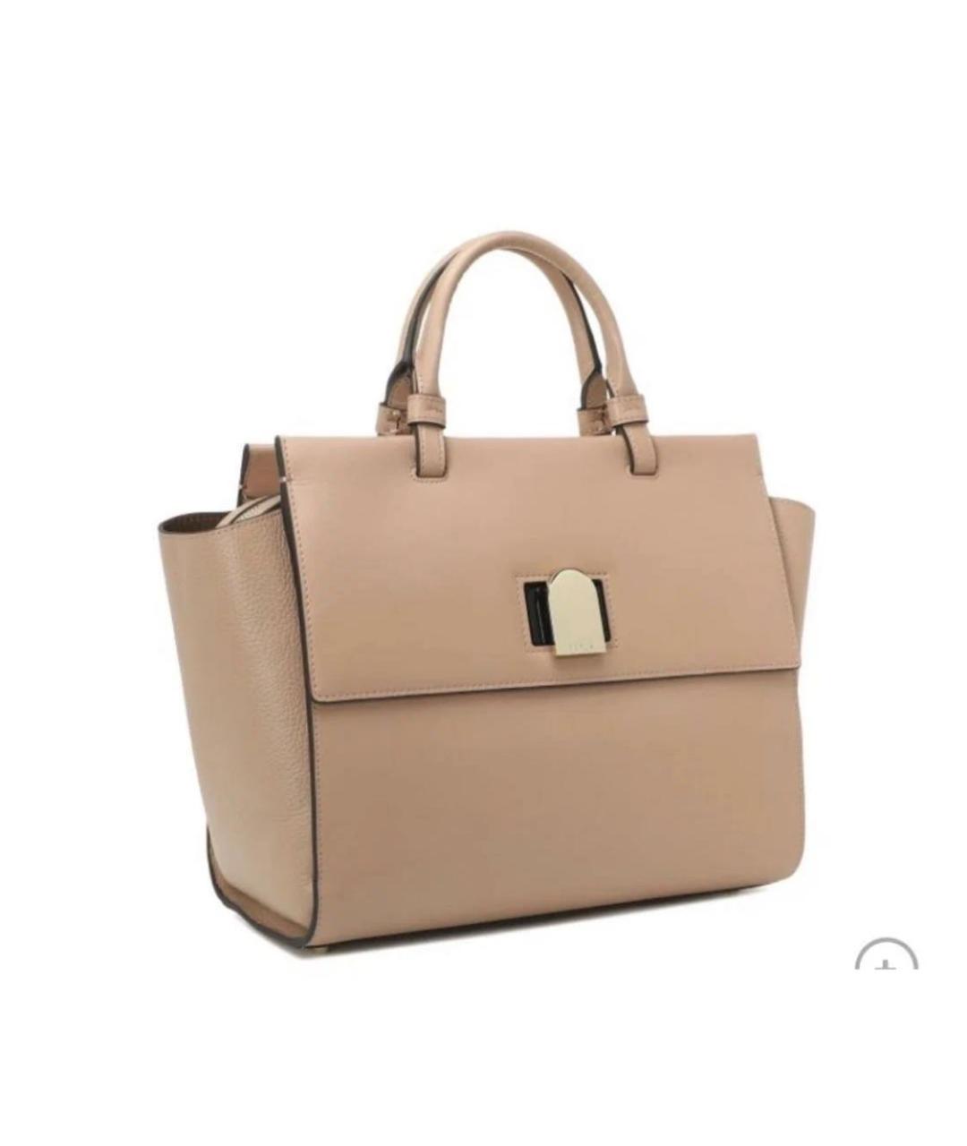 FURLA Бежевая кожаная сумка тоут, фото 2