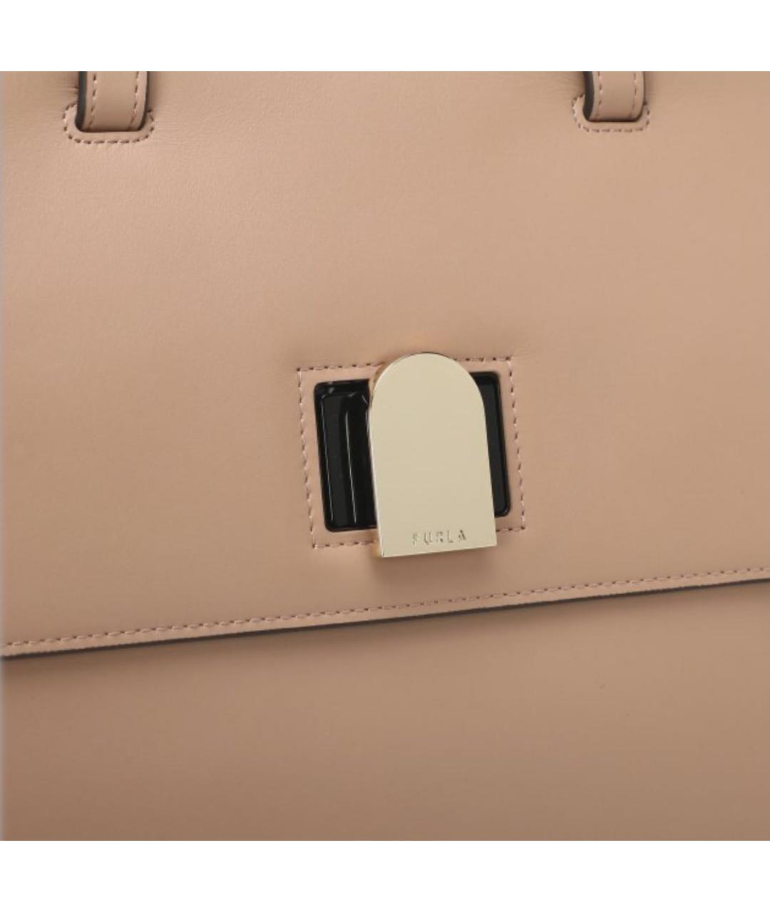 FURLA Бежевая кожаная сумка тоут, фото 6