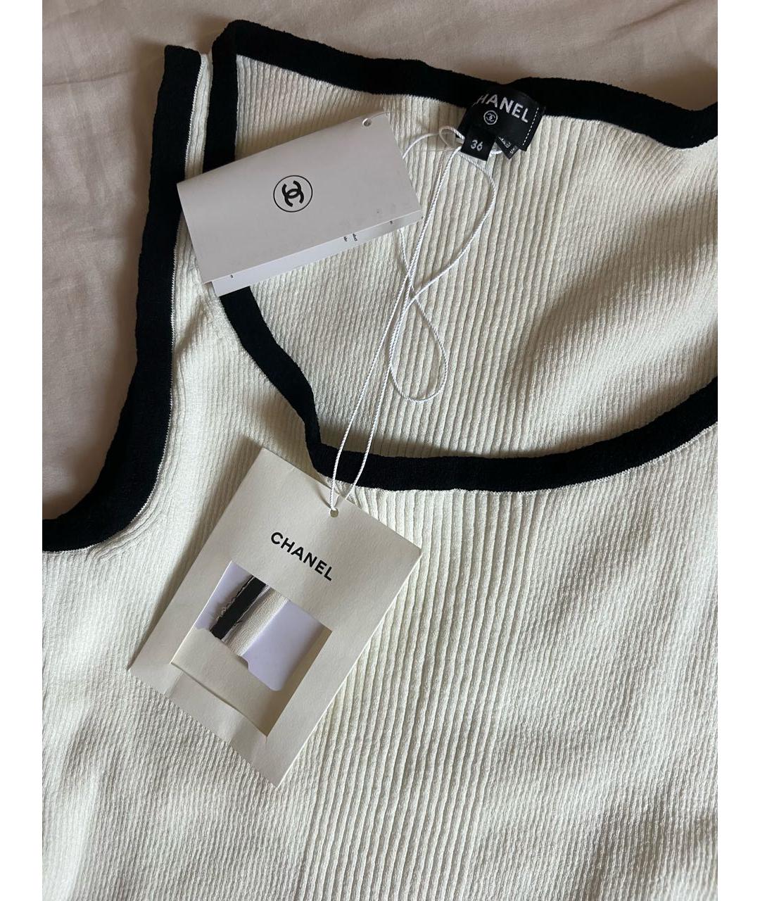 CHANEL Белая майка, фото 3