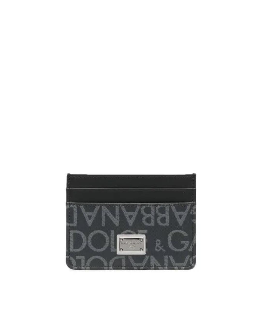 DOLCE&GABBANA Черный кожаный кардхолдер, фото 1