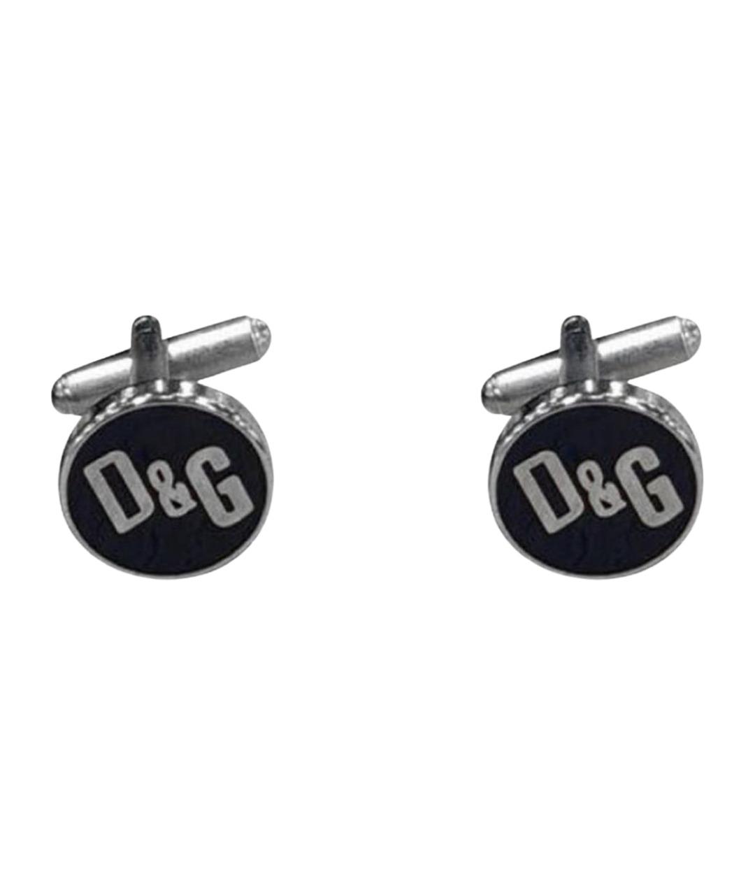 DOLCE&GABBANA Серебряные металлические запонки, фото 1