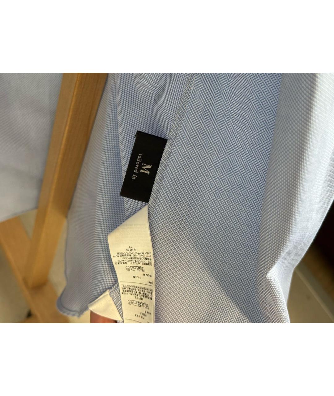 ERMENEGILDO ZEGNA XXX Синяя хлопковая классическая рубашка, фото 5