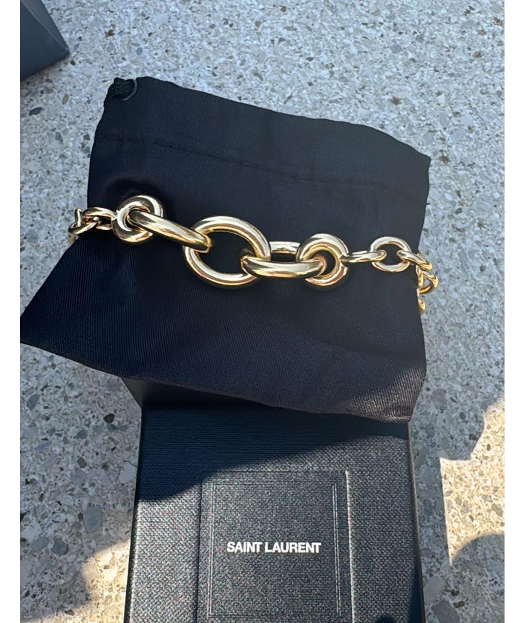 SAINT LAURENT Золотой браслет, фото 3