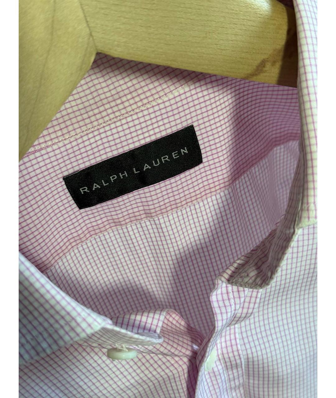 RALPH LAUREN Розовая хлопковая классическая рубашка, фото 3