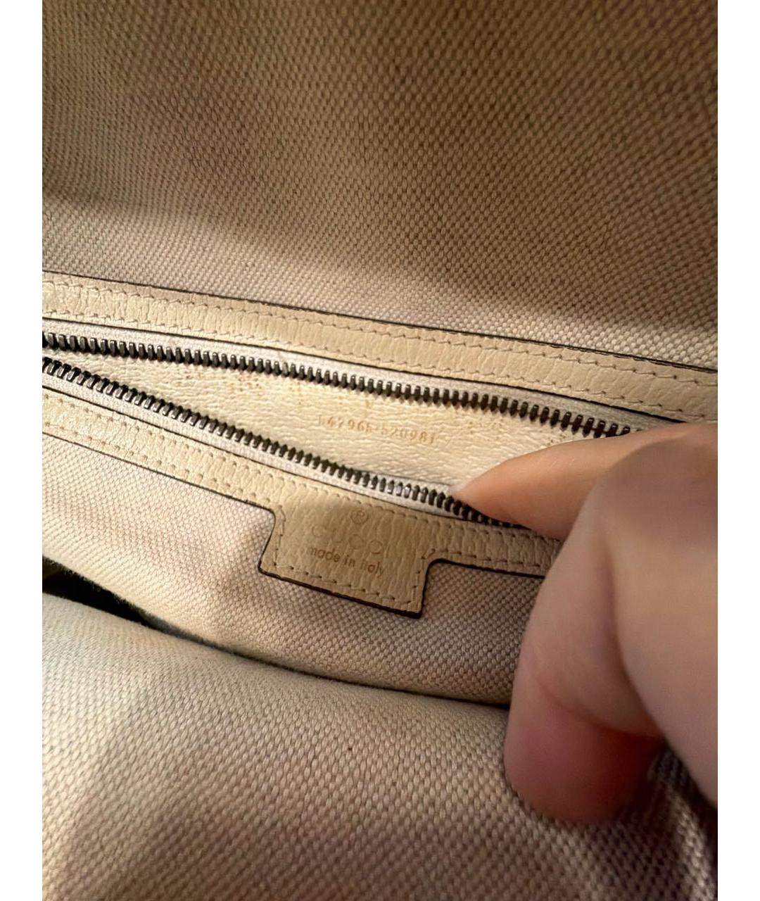 GUCCI Белый жаккардовый рюкзак, фото 4