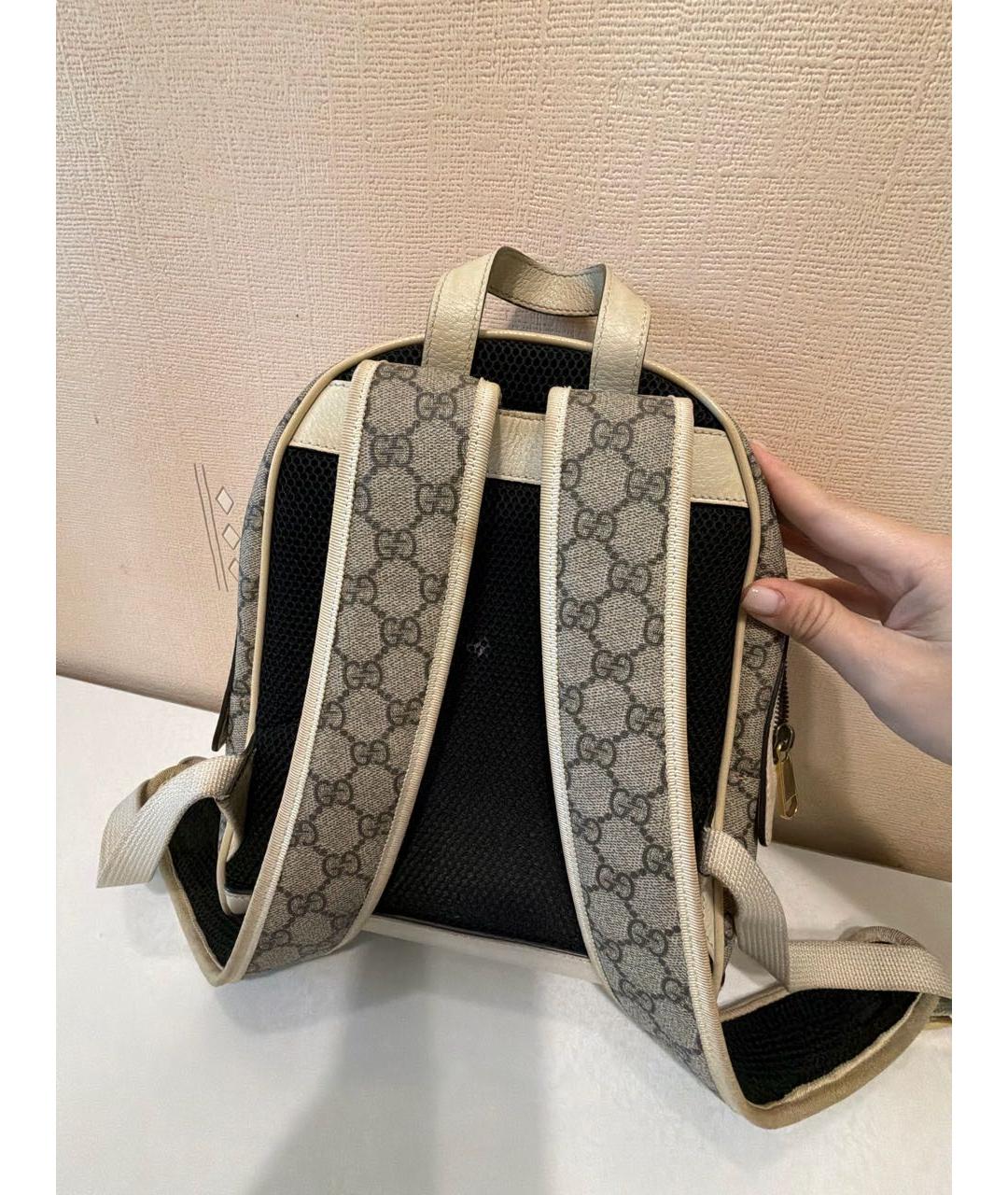 GUCCI Белый жаккардовый рюкзак, фото 3