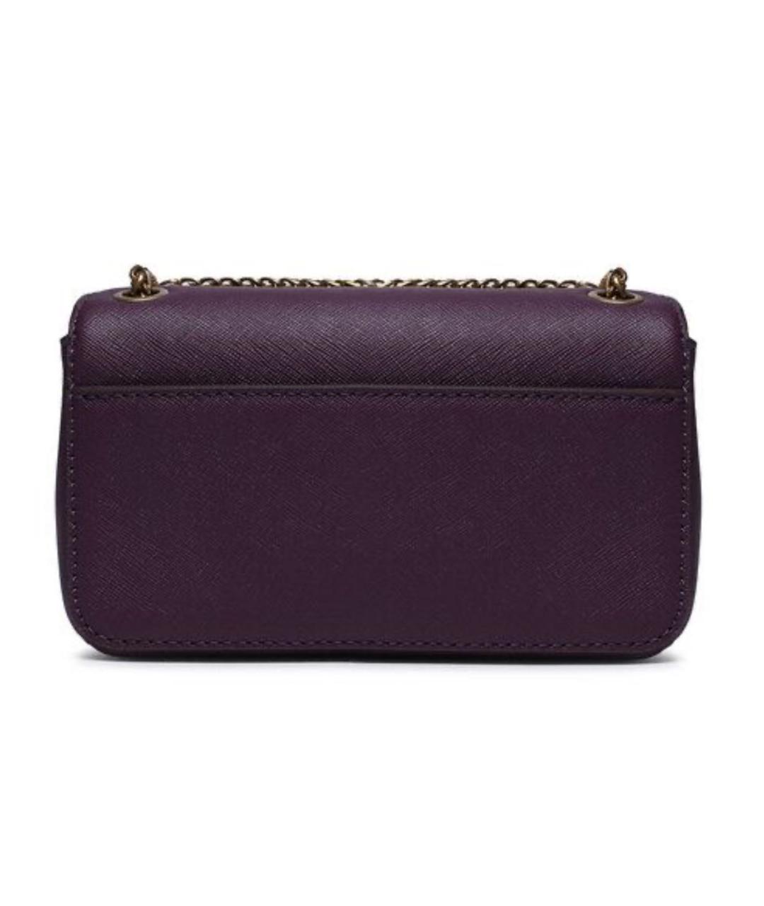 DKNY Фиолетовая кожаная сумка через плечо, фото 4