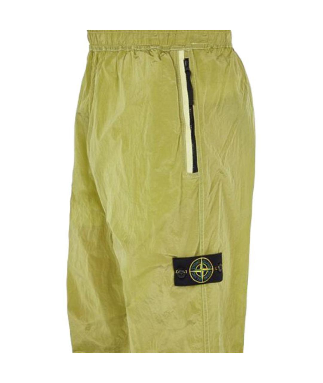 STONE ISLAND Желтые повседневные брюки, фото 4