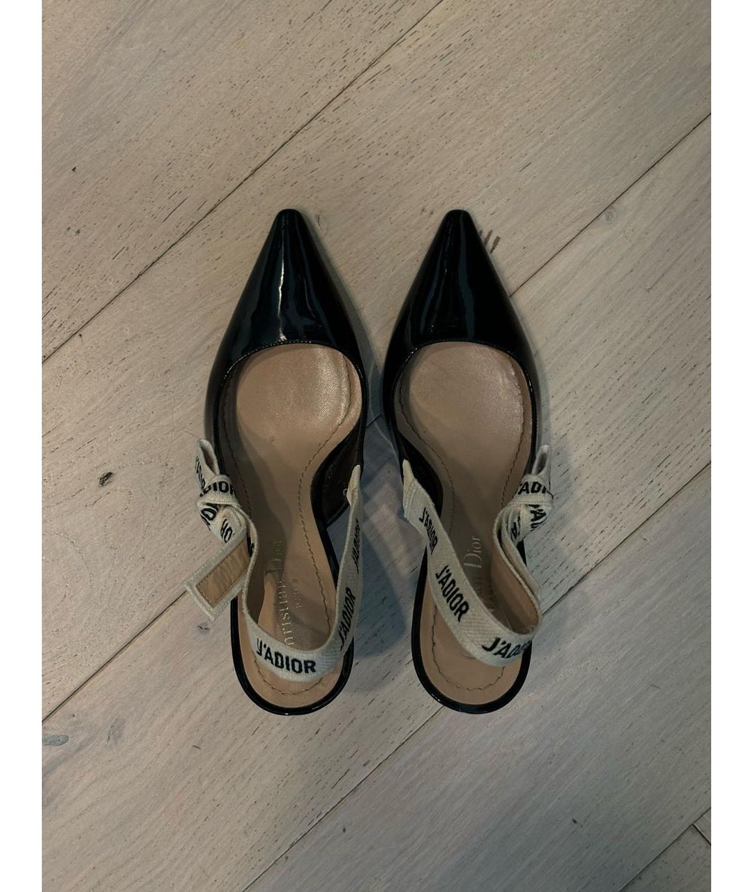 CHRISTIAN DIOR Черные туфли из лакированной кожи, фото 3