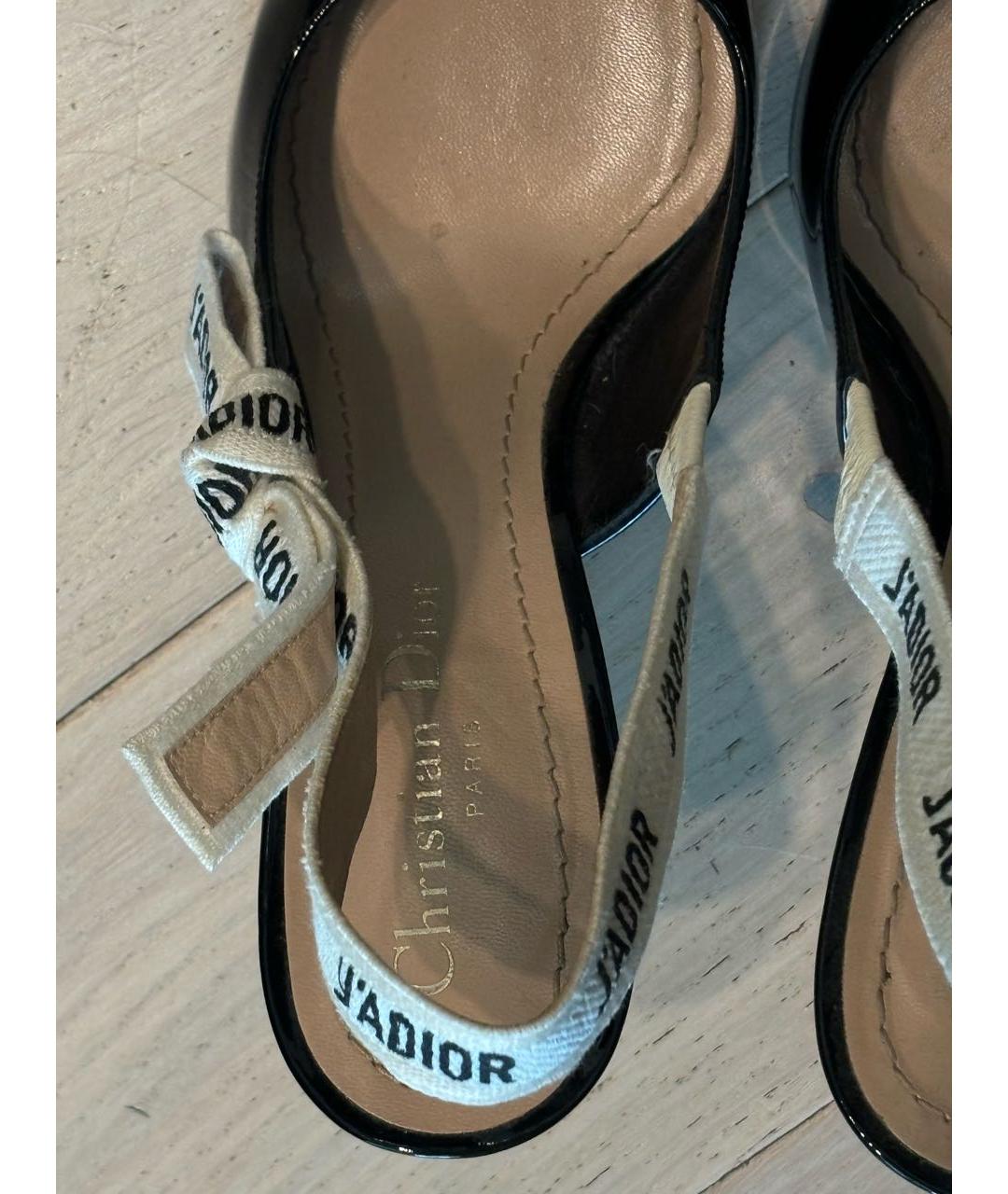CHRISTIAN DIOR Черные туфли из лакированной кожи, фото 5