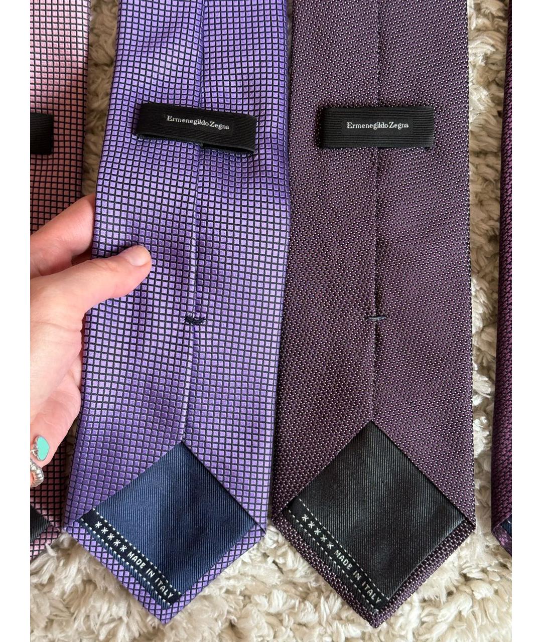 ERMENEGILDO ZEGNA XXX Мульти шелковый галстук, фото 5