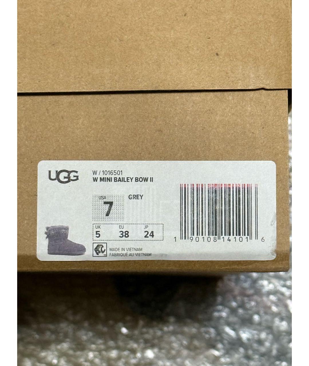 UGG AUSTRALIA Антрацитовые замшевые ботинки, фото 5