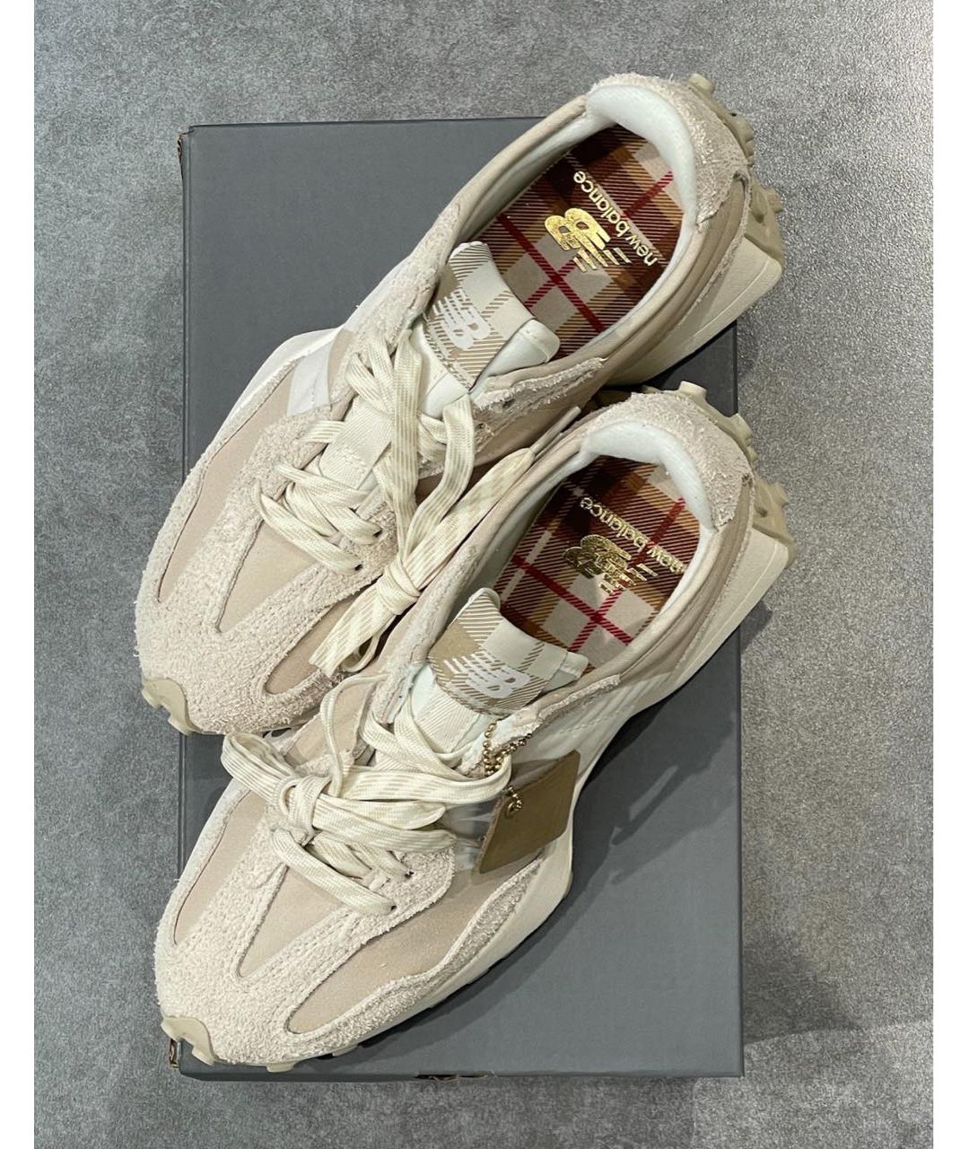 NEW BALANCE Бежевые замшевые низкие кроссовки / кеды, фото 8