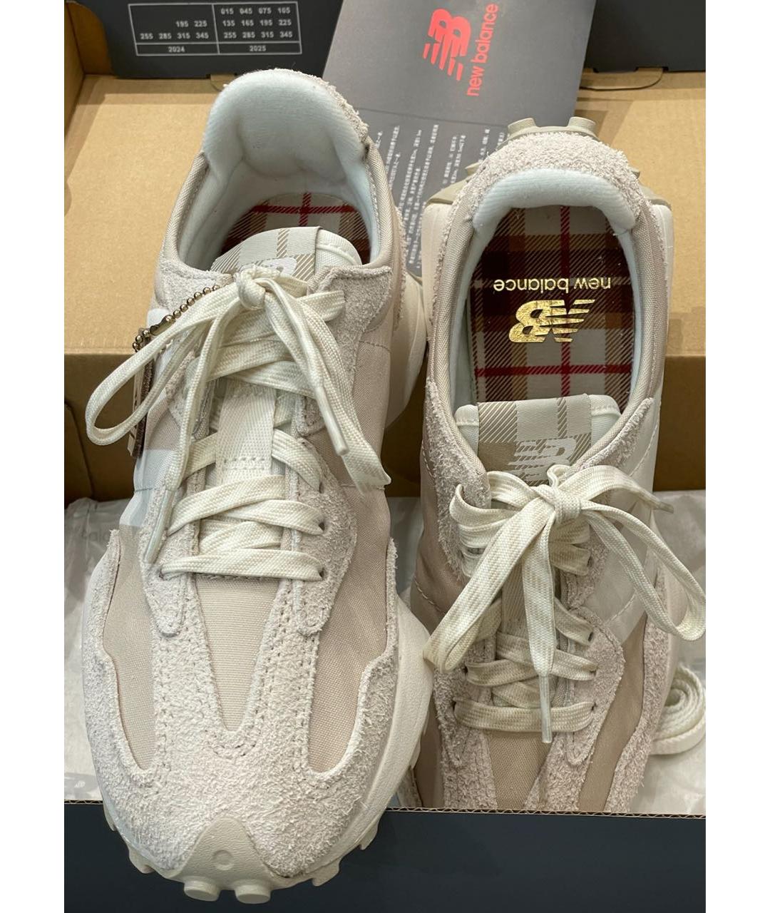 NEW BALANCE Бежевые замшевые низкие кроссовки / кеды, фото 6