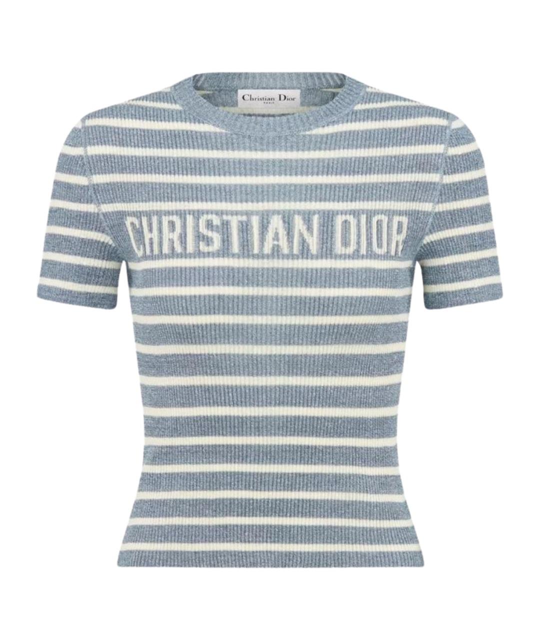 CHRISTIAN DIOR Голубой джемпер / свитер, фото 1