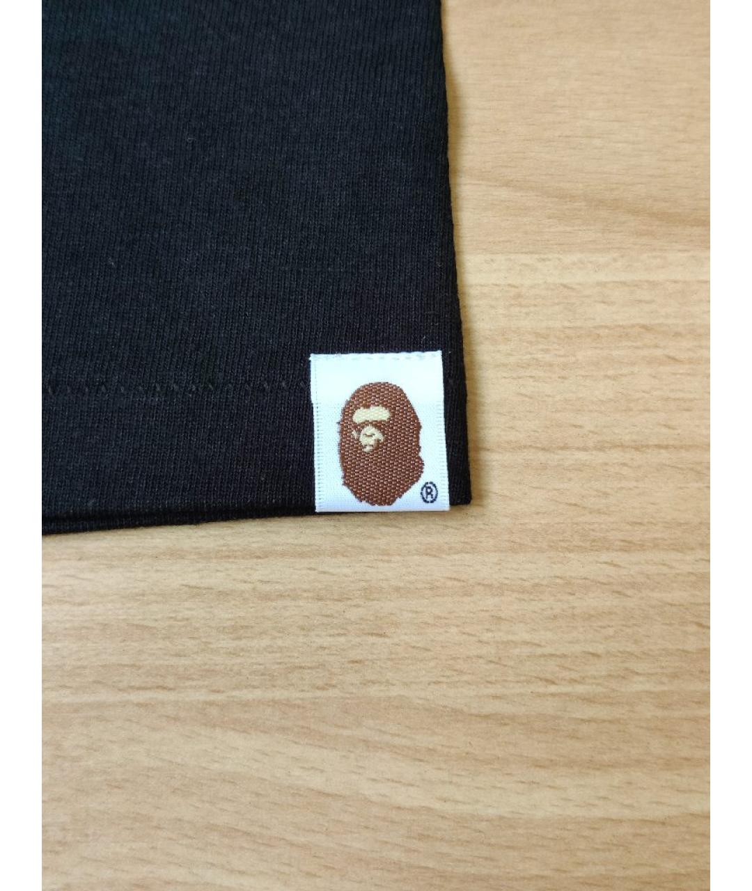 A BATHING APE Черная хлопковая футболка, фото 5