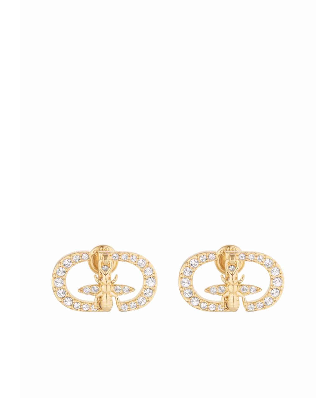 CHRISTIAN DIOR Золотые металлические серьги, фото 1
