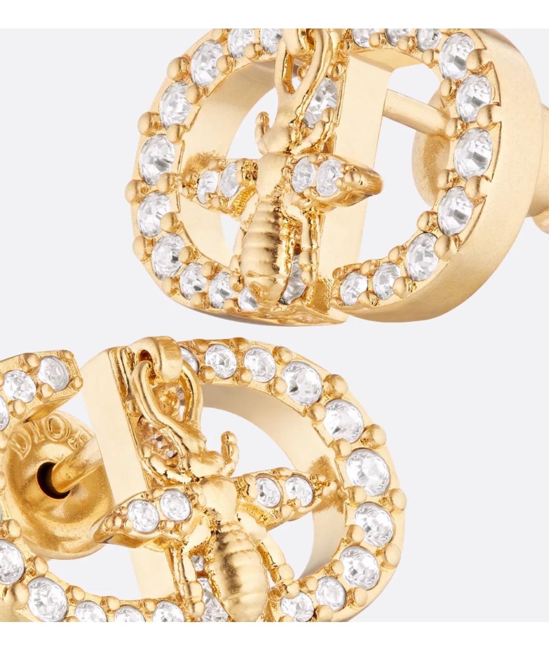 CHRISTIAN DIOR Золотые металлические серьги, фото 4