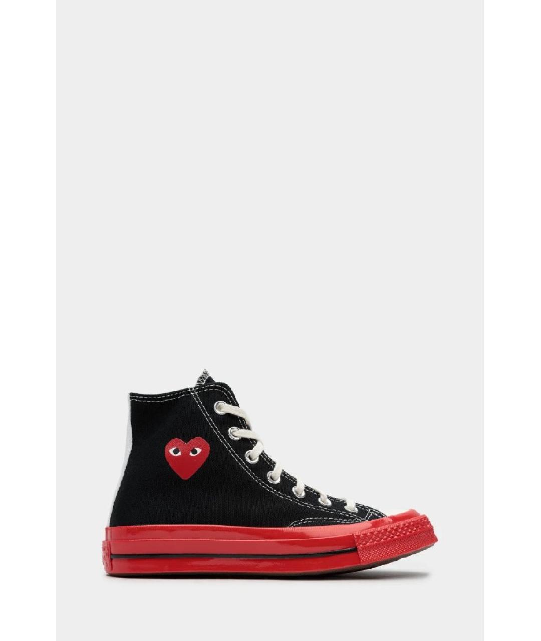 COMME DES GARÇONS PLAY Черные текстильные кеды, фото 10
