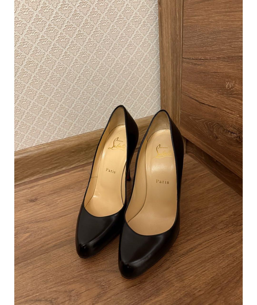 CHRISTIAN LOUBOUTIN Черные туфли из лакированной кожи, фото 2
