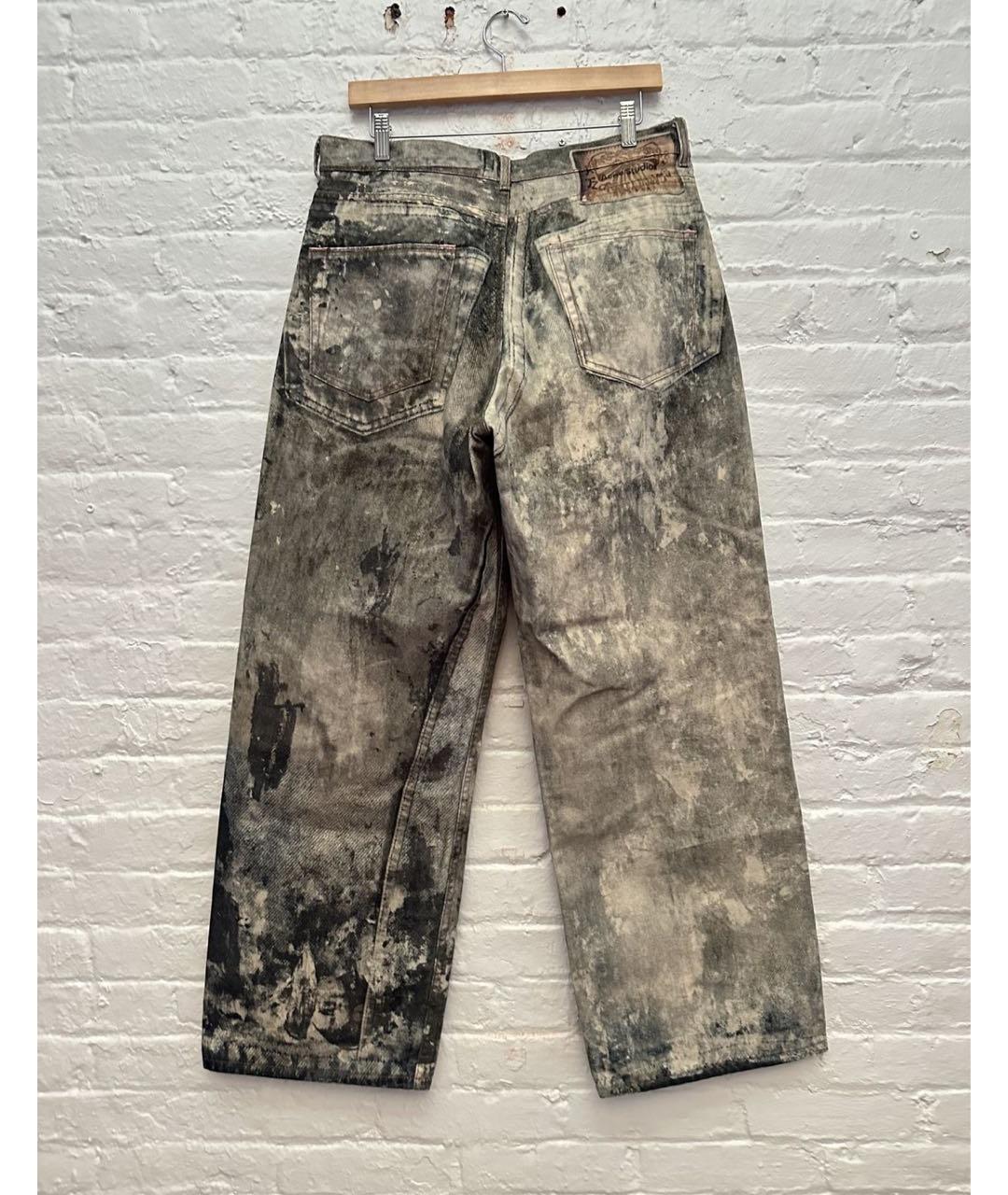 ACNE STUDIOS Бежевые хлопковые прямые джинсы, фото 8