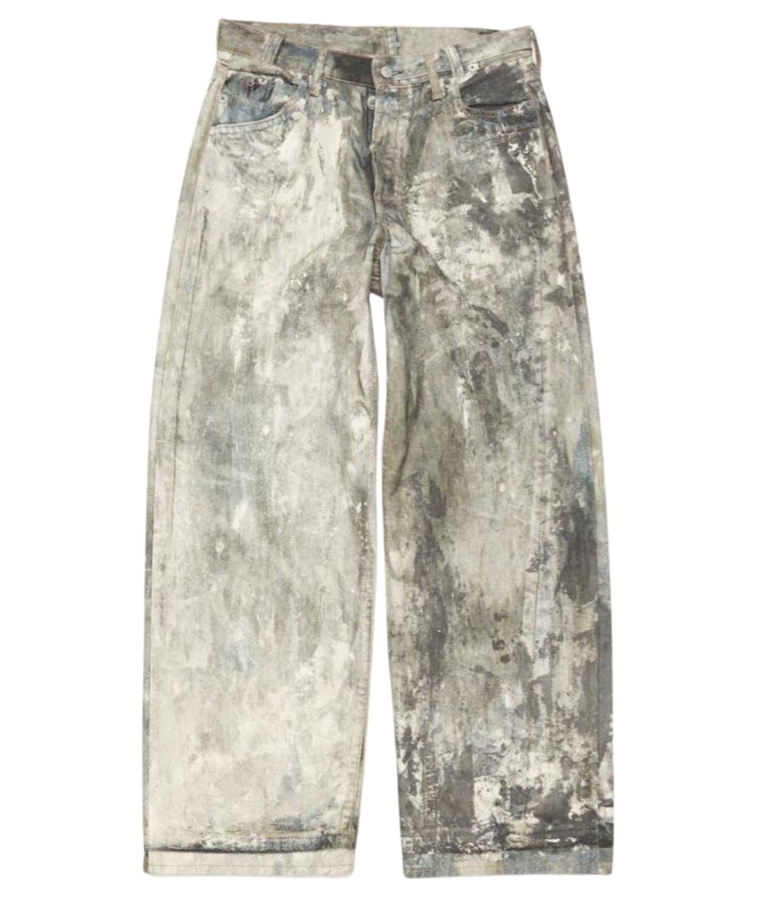 ACNE STUDIOS Бежевые хлопковые прямые джинсы, фото 1