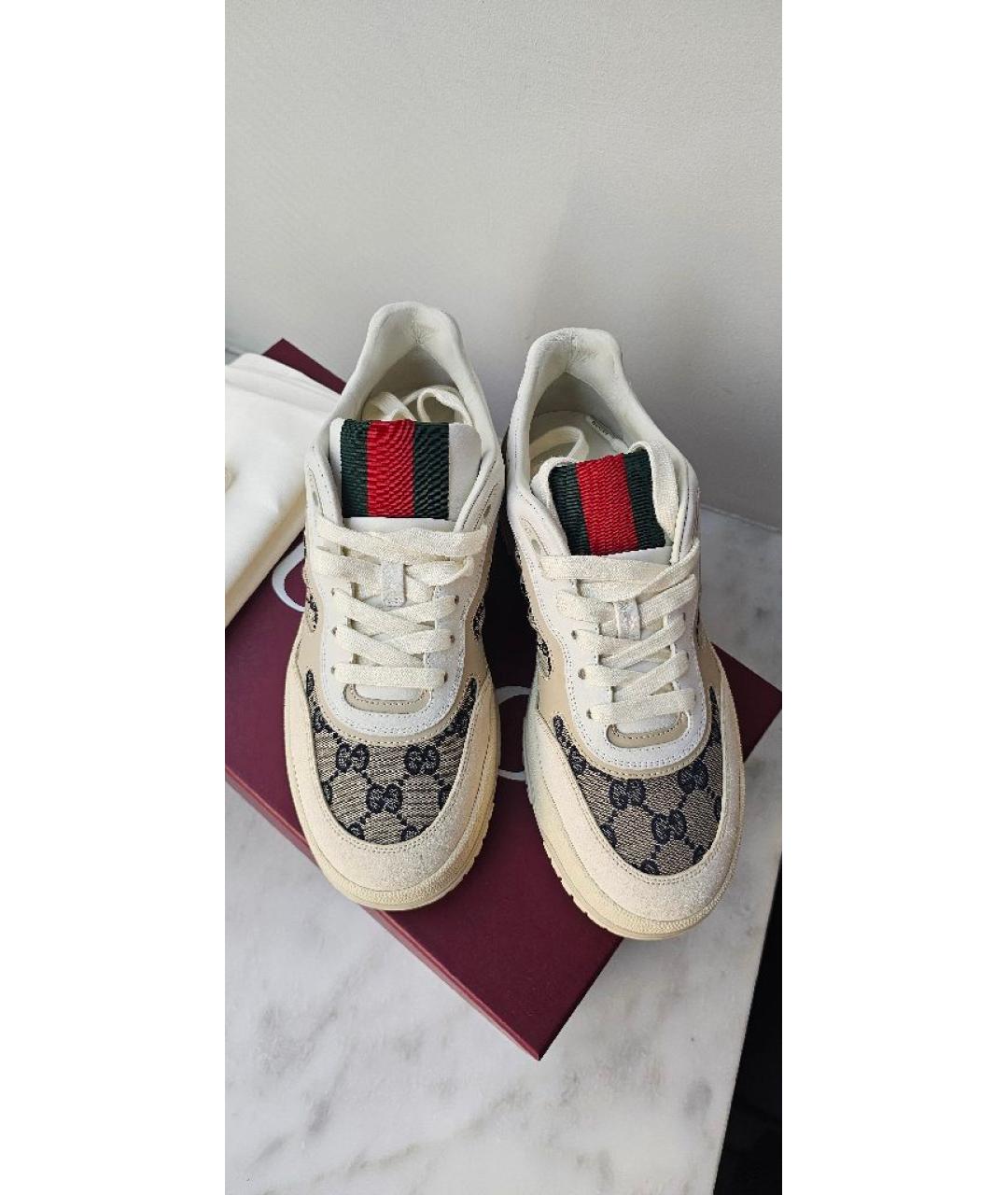 GUCCI Бежевые кроссовки, фото 9