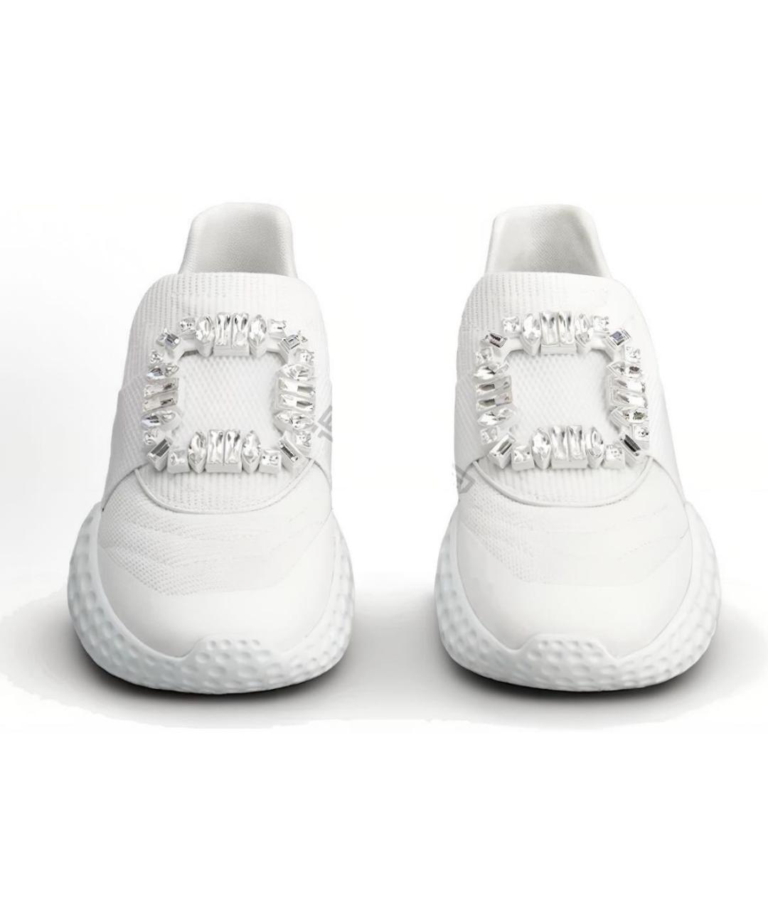 ROGER VIVIER Белые текстильные кроссовки, фото 3