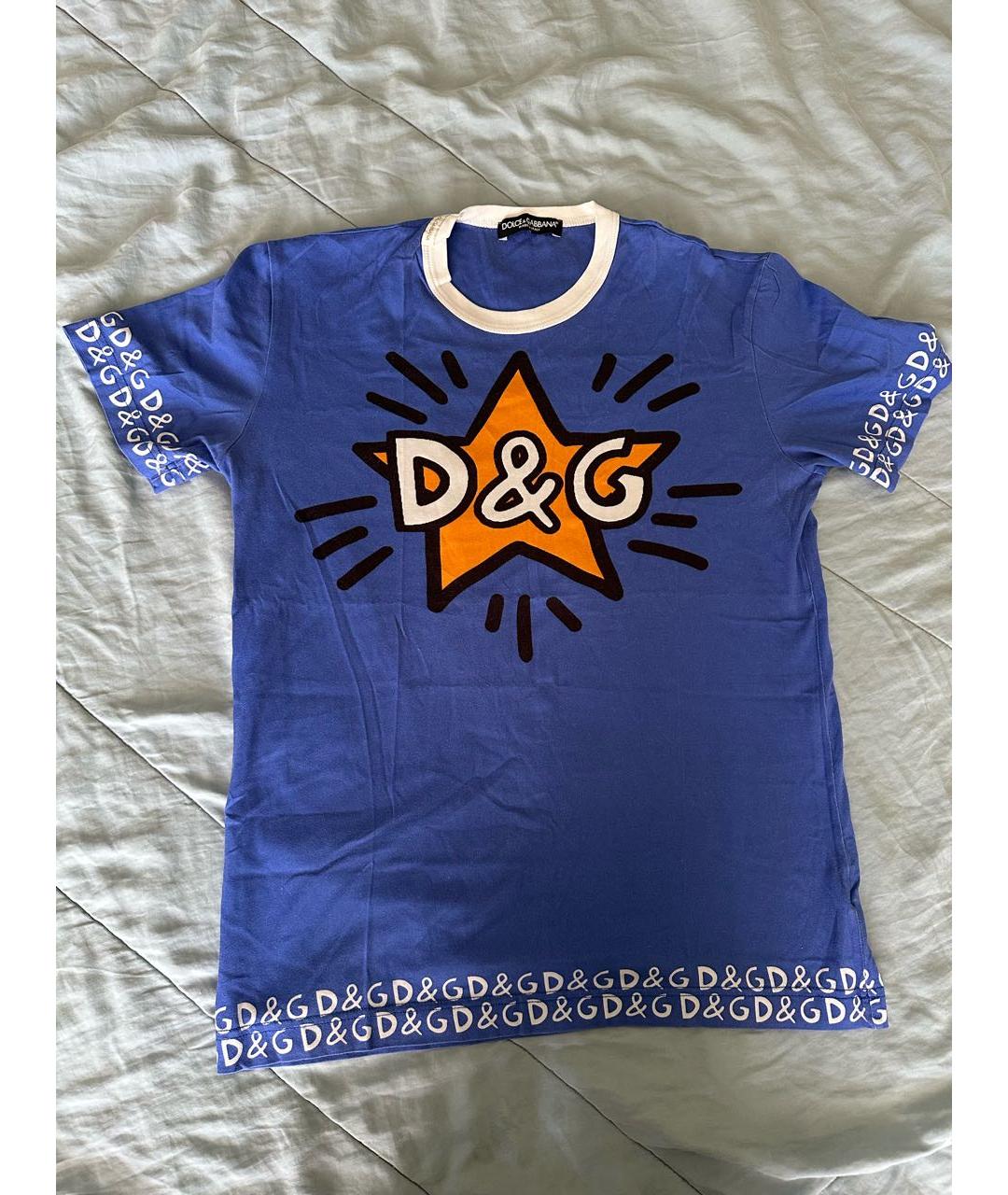 DOLCE&GABBANA Синяя футболка, фото 2