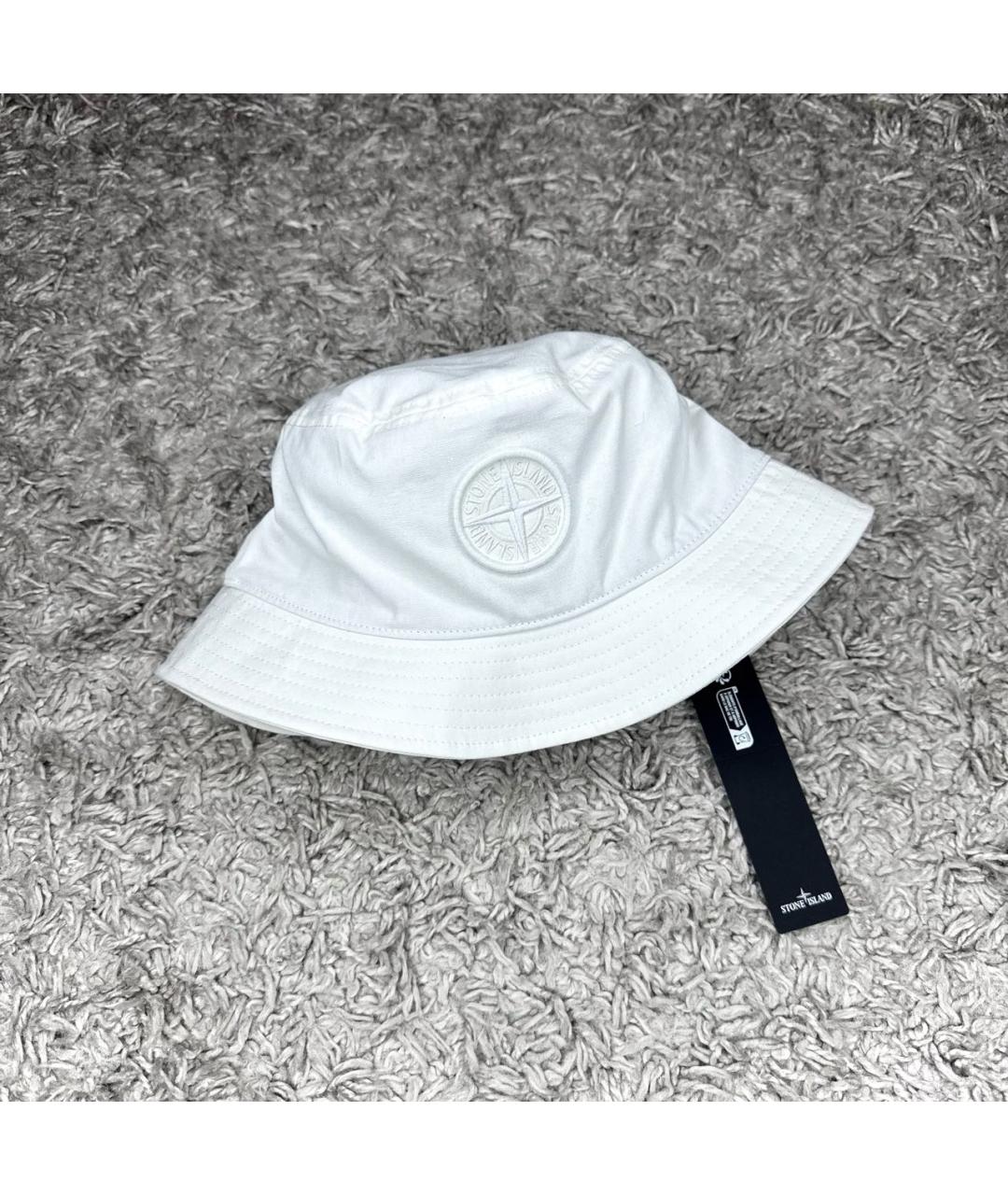 STONE ISLAND Белая хлопковая кепка/бейсболка, фото 2
