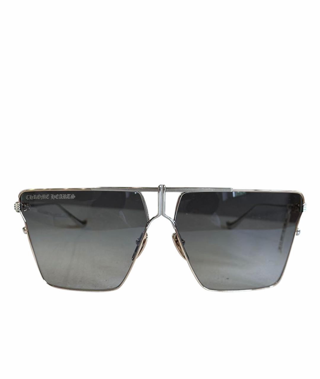 CHROME HEARTS Серебряные металлические солнцезащитные очки, фото 1