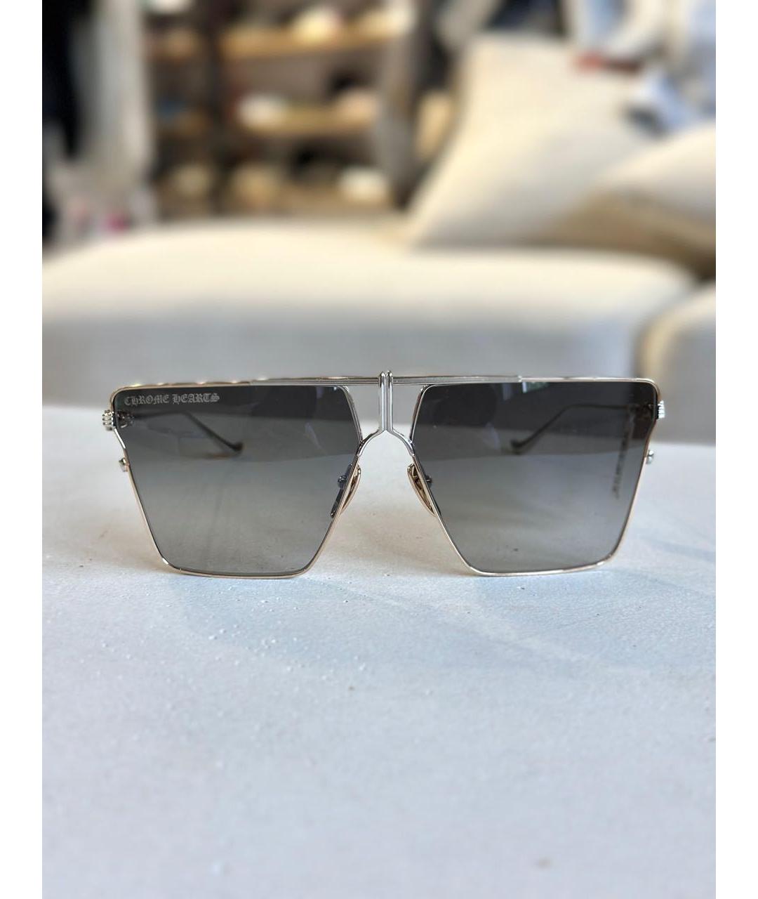 CHROME HEARTS Серебряные металлические солнцезащитные очки, фото 5