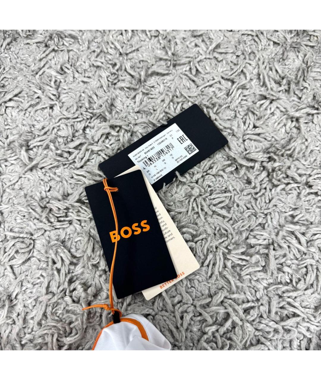 HUGO BOSS Белая хлопковая футболка, фото 4
