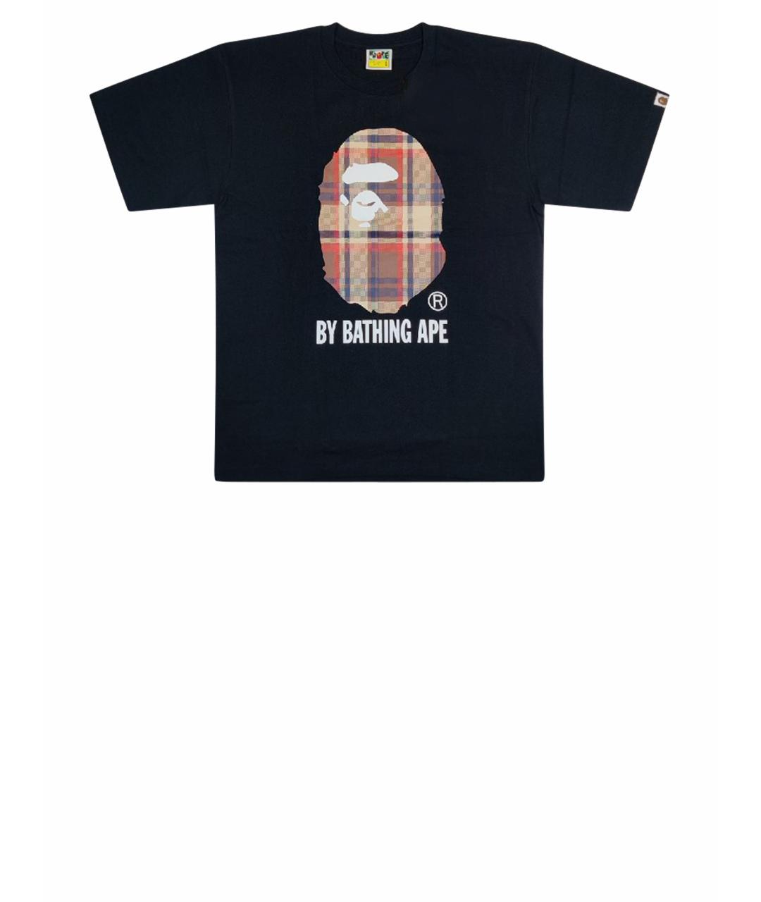 A BATHING APE Черная хлопковая футболка, фото 1