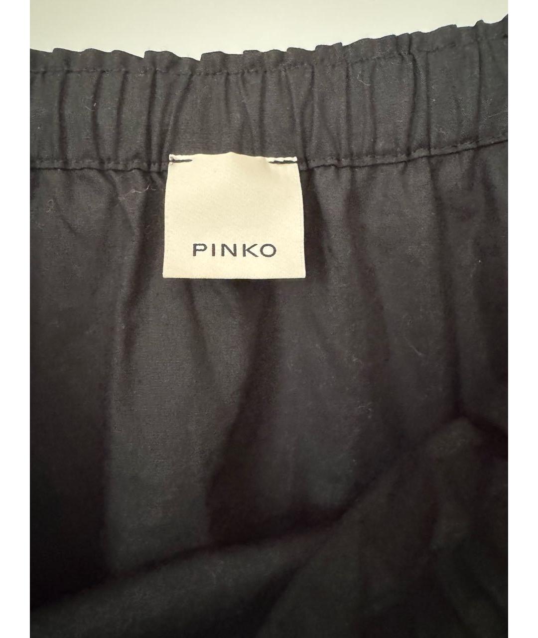 PINKO Черное хлопковое повседневное платье, фото 3