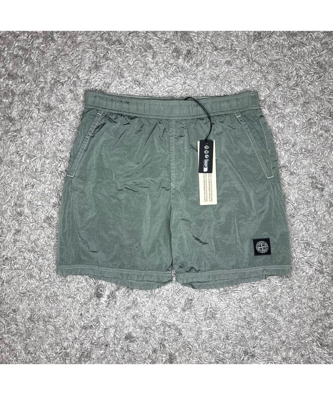 STONE ISLAND Зеленые шорты, фото 6