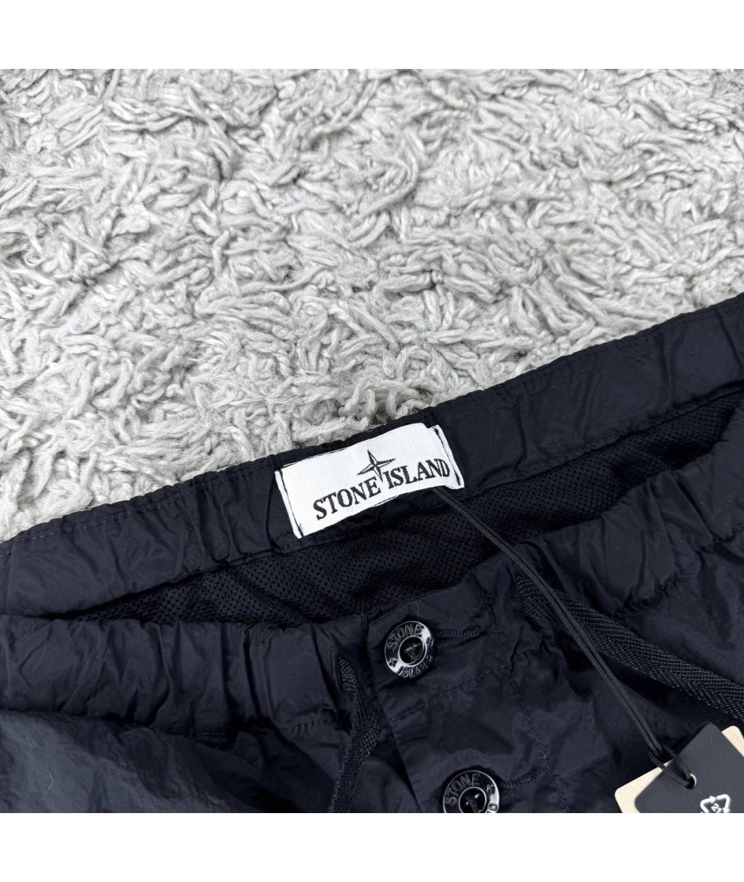 STONE ISLAND Черные шорты, фото 4
