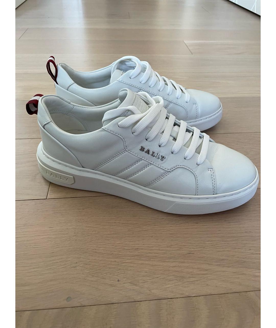 BALLY Белые кожаные кеды, фото 6