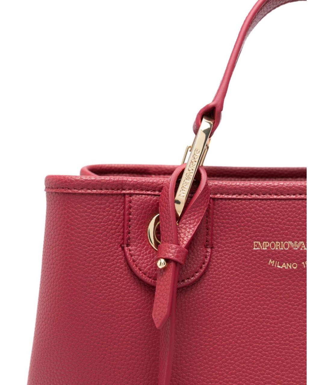 EMPORIO ARMANI Красная сумка тоут из искусственной кожи, фото 2