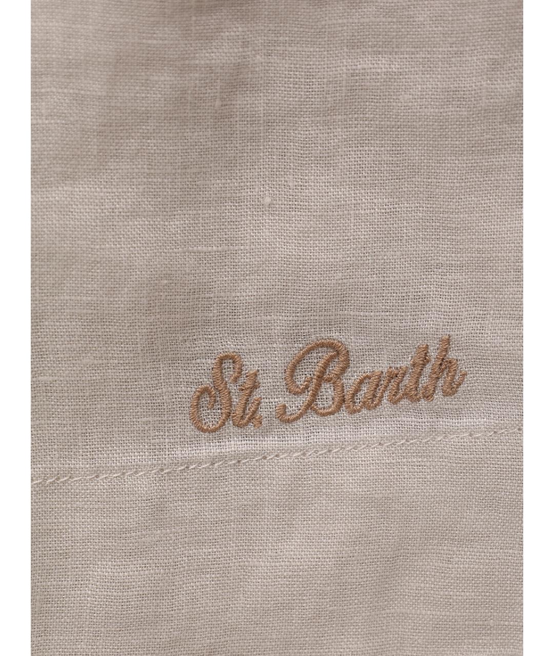 MC2 SAINT BARTH Бежевые льняные шорты, фото 5