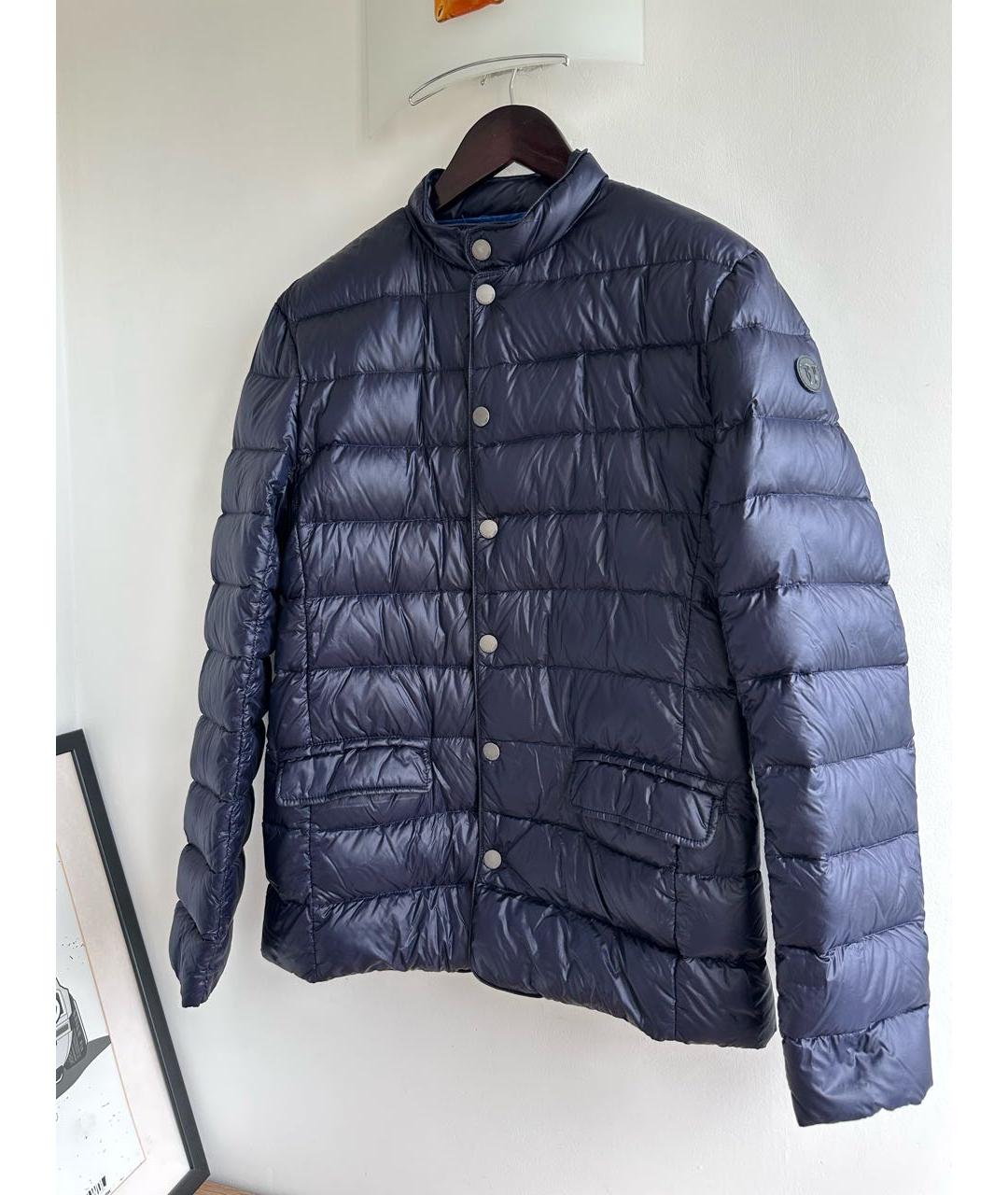 TRUSSARDI JEANS Темно-синяя полиэстеровая куртка, фото 9