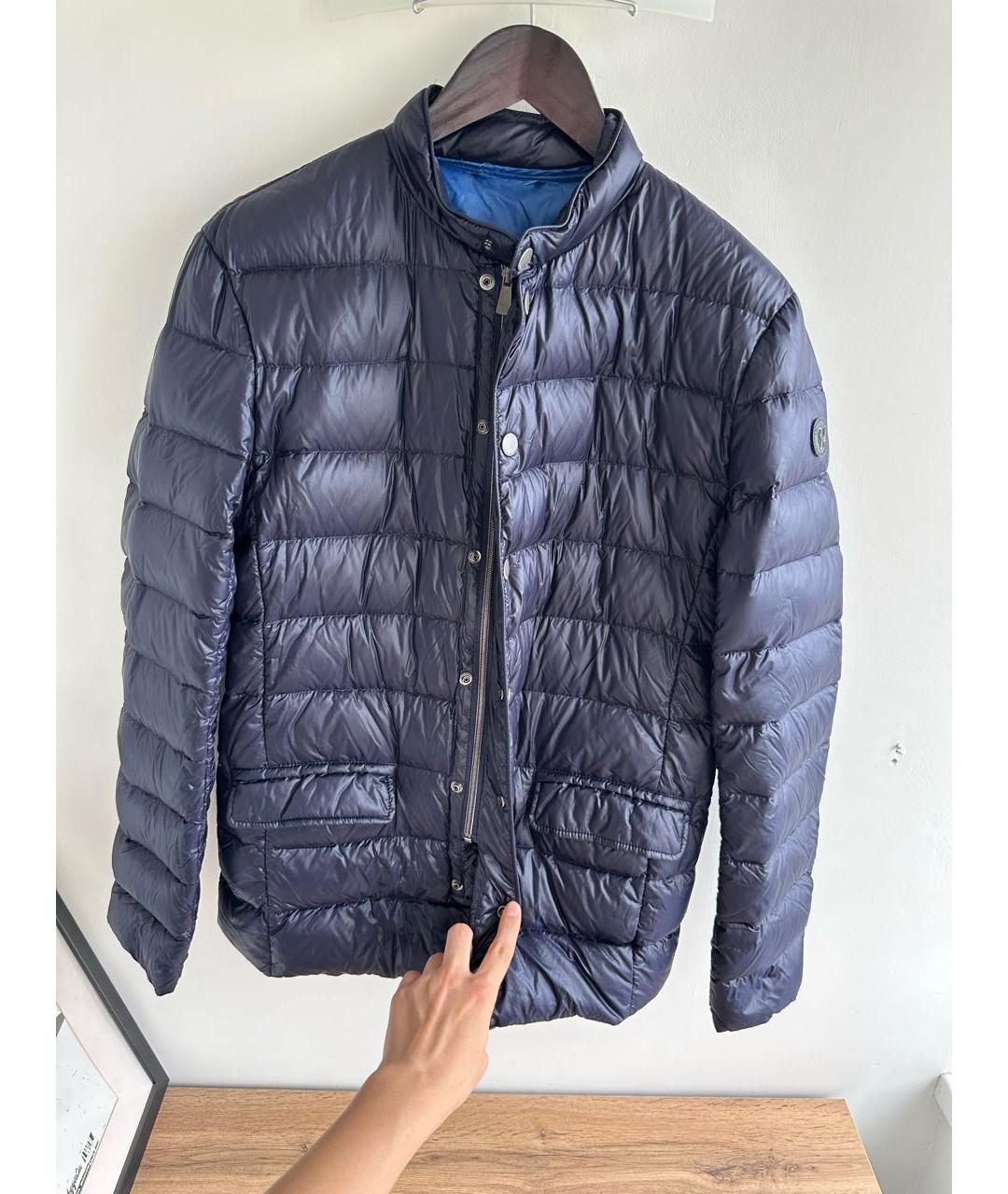 TRUSSARDI JEANS Темно-синяя полиэстеровая куртка, фото 7