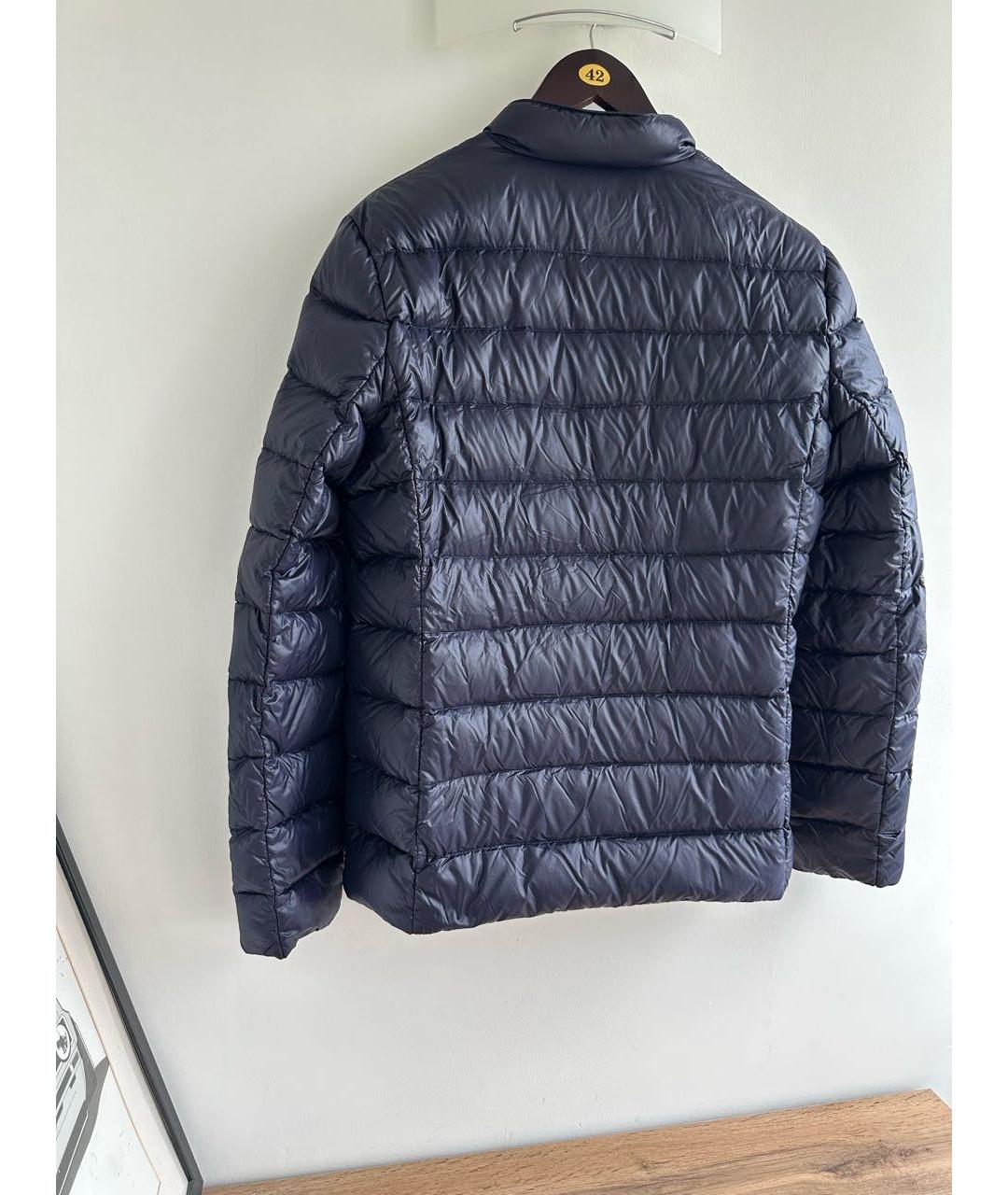 TRUSSARDI JEANS Темно-синяя полиэстеровая куртка, фото 2