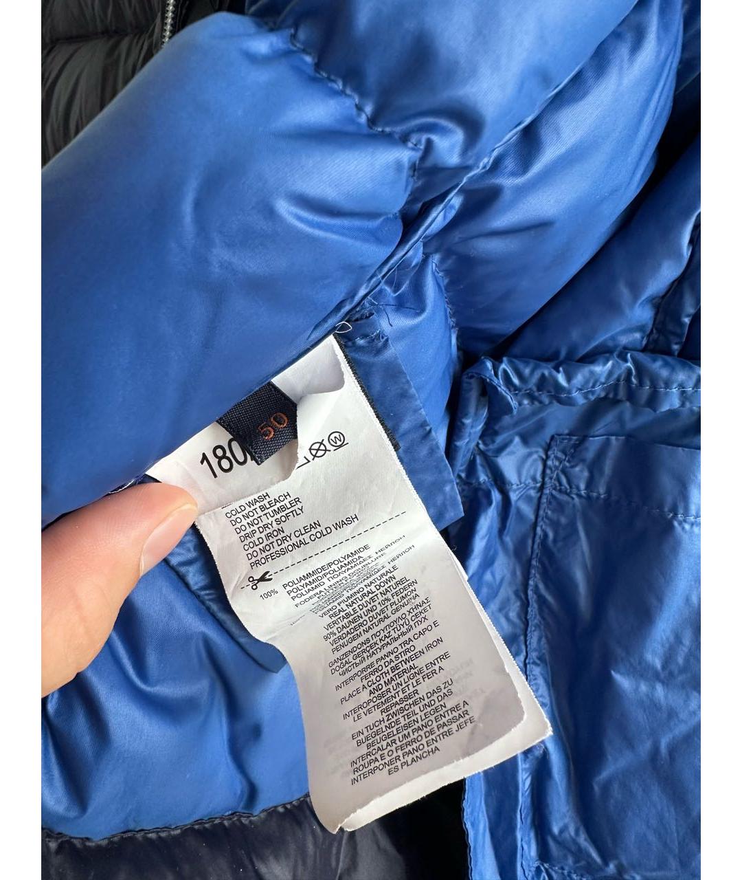 TRUSSARDI JEANS Темно-синяя полиэстеровая куртка, фото 6