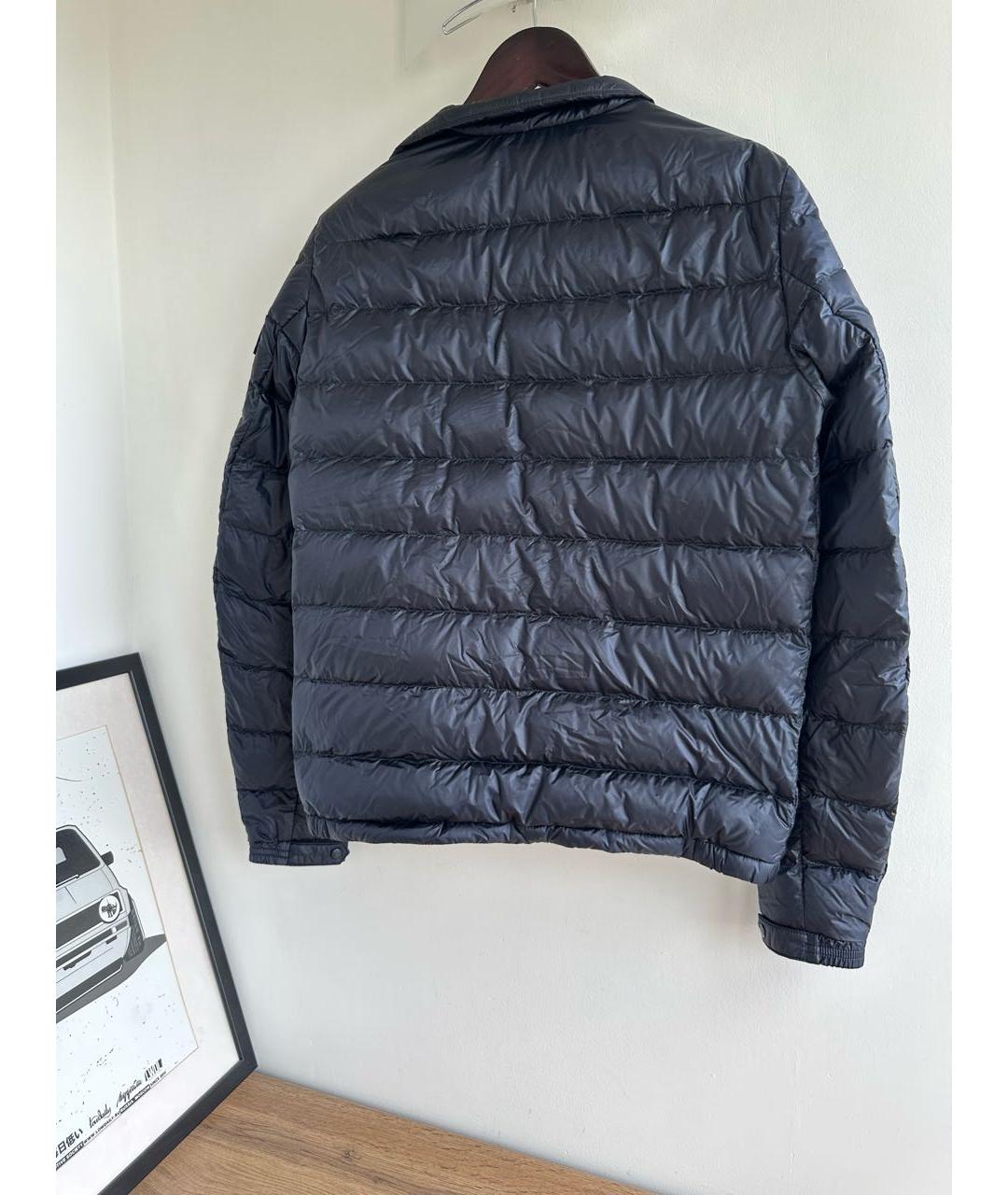 MONCLER Темно-синяя полиэстеровая куртка, фото 2
