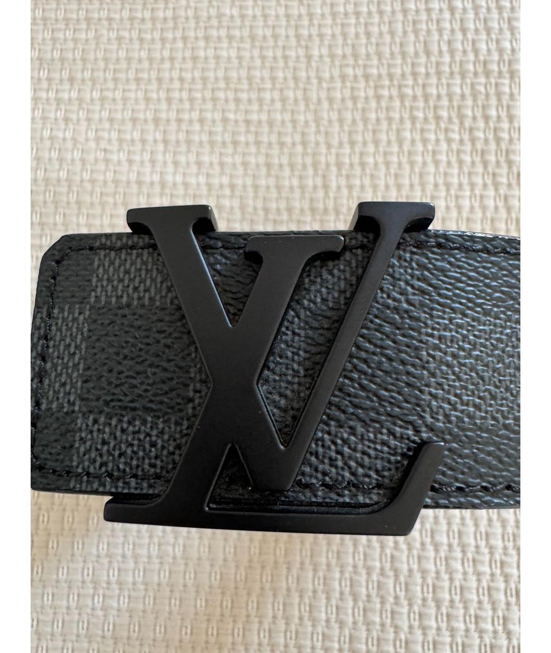 LOUIS VUITTON Антрацитовый ремень, фото 6