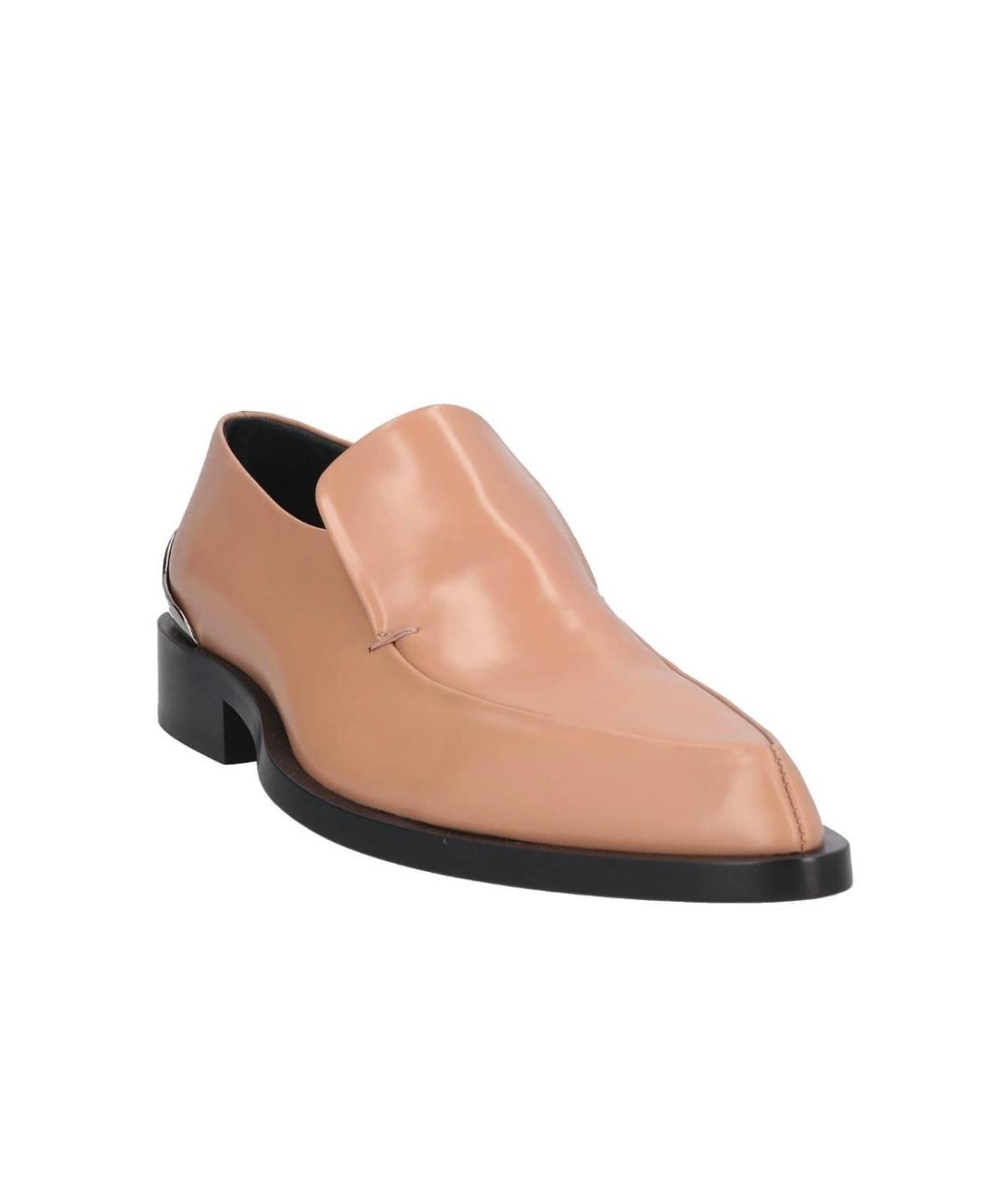 JIL SANDER Бежевые кожаные лоферы, фото 2
