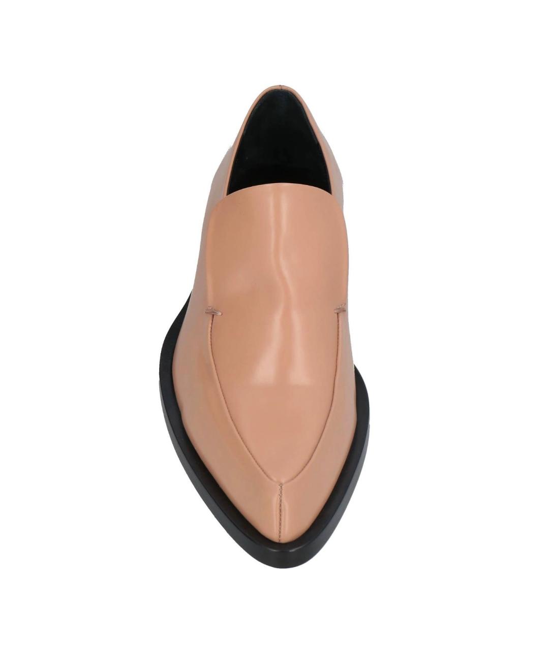 JIL SANDER Бежевые кожаные лоферы, фото 3